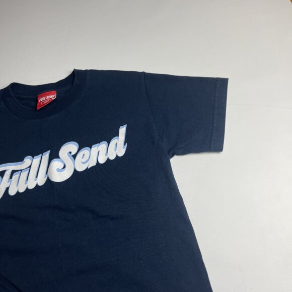 Nelk Boys Full Send Retro Groovy Logo Spellout T-Shirt Mens Sz S Blue - Picture 6 of 16